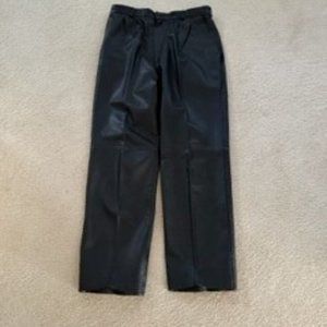 Men's Soft Black Leather Dress Slack